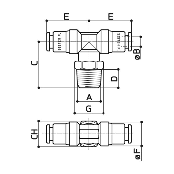 50/DGC - Raccord PIVOTANT CENTRAL MÂLE fileté  50/DGC - Raccord PIVOTANT CENTRAL MÂLE fileté